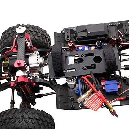 KYX Racing Alloy CNC Machined Front Transmission Gearbox & Front Servo Mount & Battery Tray for RC Crawler Car Traxxas TRX4 TRX6