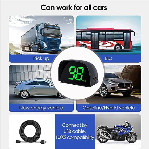 GoolRC Digital GPS Speedometer for Car, Kilometers/Miles Car Global Position System Speedometer Digital Display Speed Car HeadUp Display