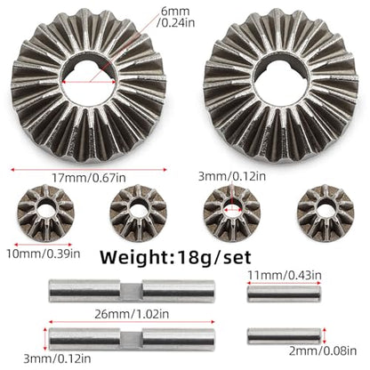 Front Rear Universal Diff Gear and Limited Slip Diff Plates RC Upgrade Part for ARRMA 1/8 Typhon Kraton EXB V5 V6 Outcast Notorious Talion 6S BLX EXB 1/7 Big Rock Mojave EXB Differential Gear Set