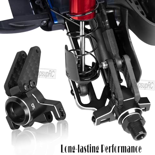 Upgrades Parts for 1/10 4x4 Kraton/Outcast 4S BLX,1/8 Mojave 4X4 4S BLX,Aluminum Front Steering Block Knuckles & C-Hubs Caster Blocks & Rear Hubs Hops Up,Black - color: Black(for Mojave 4s )