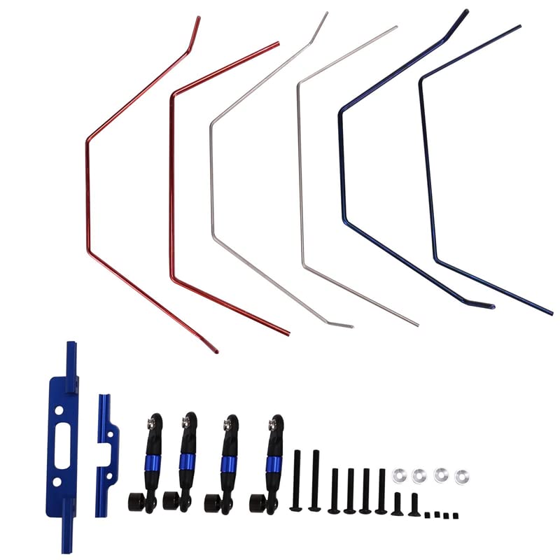 Front and Rear Wide Sway Bar Anti Roll Bar Kit for TRAXS Slash 2WD 1/10 RC Car Upgrade