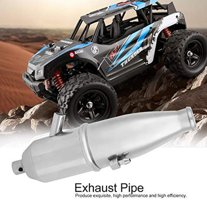 RC Car Exhaust Pipe,Aluminum Side Exhaust Pipe for 1/10 HSP RC Buggy Car Parts Truck Engine Parts for Cars, Sedans Nitro Truck Engine Parts