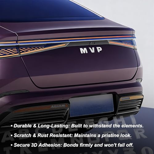 40PCS Custom Car Decal, 3D Chrome Letters Emblem, DIY Adhesive Number Symbol Badge, Vehicle Logo Stickers and Decals for Car Side Rear Trunk and Wall Decor Outdoor, Automotive Accessories
