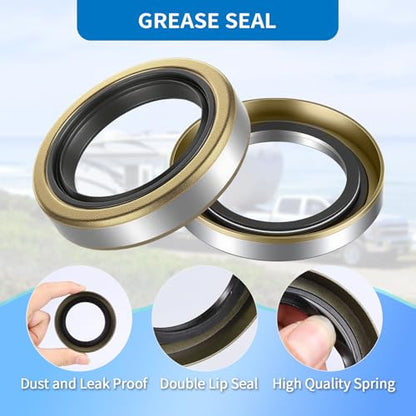 2 Pack Trailer Bearings Kit, High Speed and Rotary Quiet, L68149 L44649 Trailer Axle Bearings Kit, Fits for 1-3/8'' to 1-1/16'' 3500 Lbs Trailer Axle 1.719'' Grease Seal 10-19#84 Spindle
