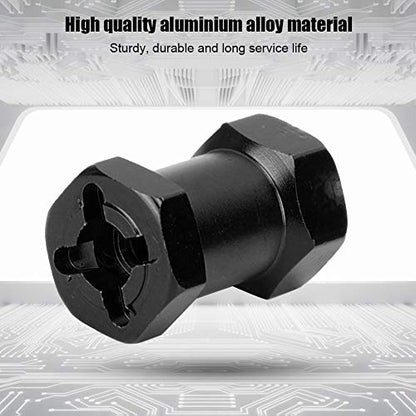Generic 20mm Extension Wheel Hub Hex Drive Adapter, Durable Aluminium Alloy, Easy Install for 1/10 RC Drift Cars, 4PCS, SilverRedBlack (Black) - color: Black