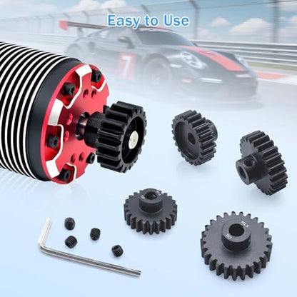 M1.5 Pinion Gear 22T 23T 24T 25T 8mm Shaft Steel Motor Gear Set for 1/5 1/6 1/7 1/8 1/10 Tra-xxas Arrma HSP HPI AXIAL LOSI RC Car Brushed Brushless Motor - size: 22T 23T 24T 25T