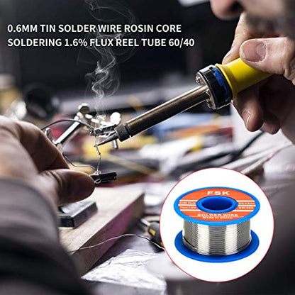 Soldering Iron Kit, 60W Soldering Iron with Ceramic Heater, 5-in-1 Adjustable Temperature Soldering Welding Iron Kit for any Hobby Enthusiast - color: 60w 5-in-1