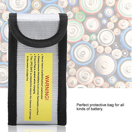 Socobeta Battery Protective Bag, Lipo Battery Charging Storage Pouch, with Retardant Fiberglass, for Travel Transportation