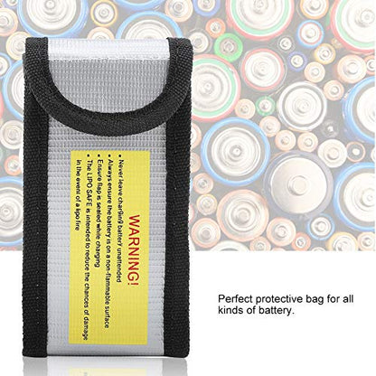 Socobeta Battery Protective Bag, Lipo Battery Charging Storage Pouch, with Retardant Fiberglass, for Travel Transportation
