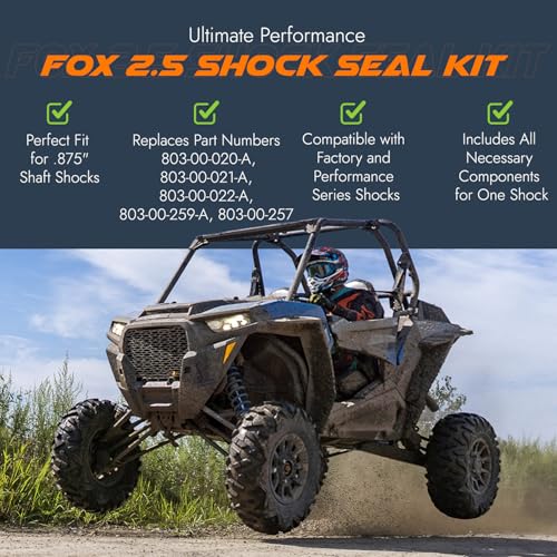 Fox 2.5 Shock Seal Kit – Rebuild Kit for 5/8" & .875" Shaft Shocks – Compatible with Factory & Performance Series – Complete Seal Replacement Kit by Baja Racing Supply.