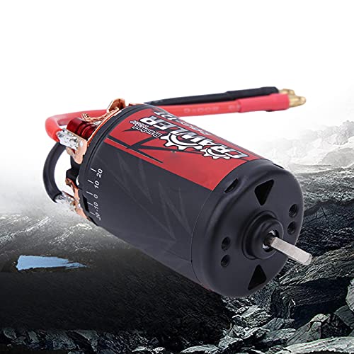 550 Brushed Motor 5-Slot 10T RC Car Accessories Black Red Metal Plastic for 1/10 RC Crawler Car (12T) - style: 12T