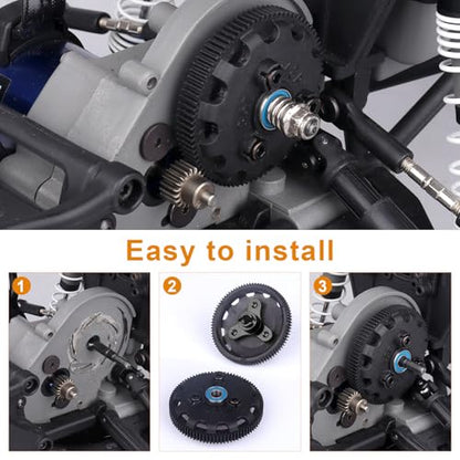Metal Aluminum Alloy RC Slipper Clutch Eliminator for Traxxas 1/10 Stampede/Slash VXL / XL5 2WD (Black) - color: Black