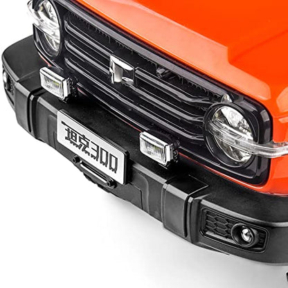 20MM Rectangular Spotlight Retro Simulation Electroplated Reflector Searchlight Headlight for 1:8 1:10 RC Car - color: Standard Transparent Lamp
