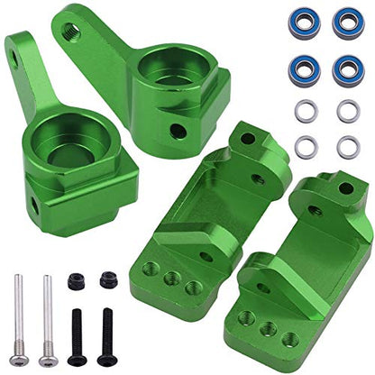 Hobbypark Aluminum Caster Blocks C-Hubs & Steering Blocks Knuckles for Traxxas 1/10 2WD Slash, Rustler, Stampede, Nitro Slash, Replace 3632 3736 (Green) - color: Green