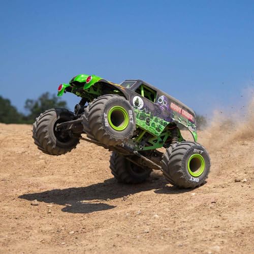Losi 1/18 Mini LMT Grave Digger 2S 4X4 RTR Brushed Monster Truck Battery & Charger Included Green LOS01026T1