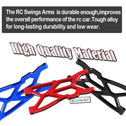 Suspension Arms Upgrades Part for Arrma 1/8 Typhon 3S BLX 4x4, 1/10 Big Rock 3S BLX V3,4-Pack Aluminum Front Rear RC Swings Arms Hop Ups,Replace Part#AR330543 AR330540,Red - color: Red - Front Rear Set
