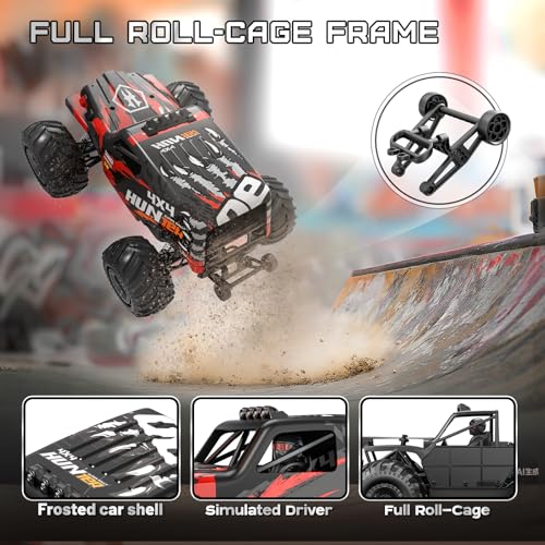 YESHIN 1:14 Scale RC Cars for Adults, 4X4 Waterproof Off-Road Remote Control Truck with 2 Rechargeable Batteries, 40km/h Waterproof Electric Vehicle for Snow, Sand, Beach & Rocky Surfaces