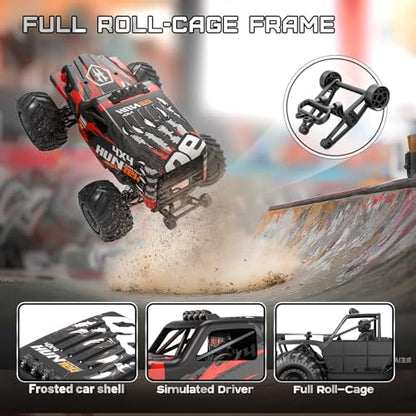 YESHIN 1:14 Scale RC Cars for Adults, 4X4 Waterproof Off-Road Remote Control Truck with 2 Rechargeable Batteries, 40km/h Waterproof Electric Vehicle for Snow, Sand, Beach & Rocky Surfaces