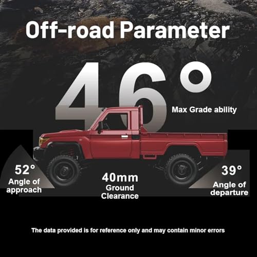 RC Truck 1/12 RC Rock Crawler, MN-82 4x4 Off Road RC Pickup Truck, 2.4GHz Proportional Throttle Steering All Terrain Remote Control Car RTR with Headlights and 2 Batteries for Adults (Yellow) - color: Yellow