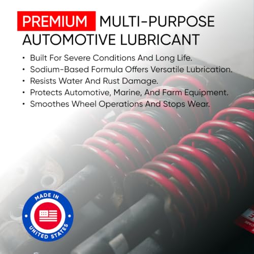 ABRO Masters #3 Wheel Bearing Grease 16 oz, Heavy-Duty Sodium-Based | Heavy-duty grease protects wheel bearings, chassis and joints under high heat and load; resists water and rust - size: Pack of 1