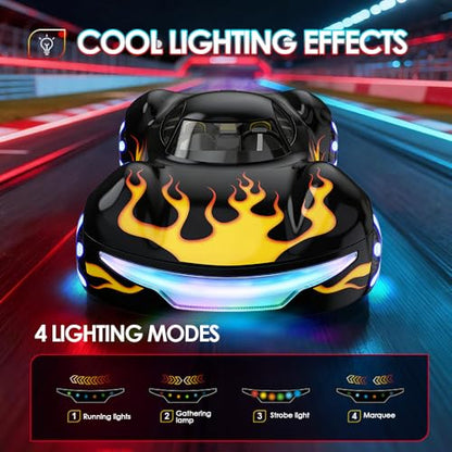 2.4GHz Remote Control Car, 360° Spins, Side-to-Side Movement, Dual Spray, LEDs, Auto Demo, RC Vehicle Outdoor Toys RC Cars Toys for Ages 8-13 Boys Girls Kids Birthday - color: Black