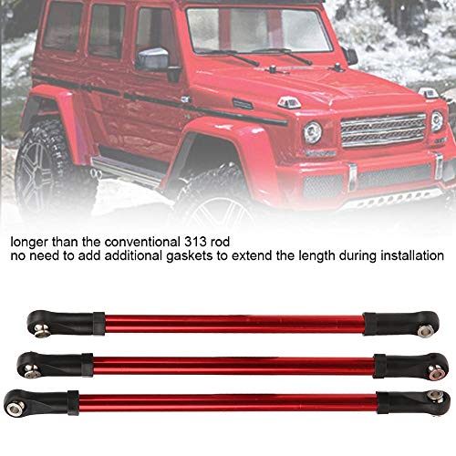 Aluminum Alloy Link Bars, 8Pcs Upgraded Durable for 313mm Wheelbase RC Crawler, 1/10 Scale Off-Road Vehicle Parts for Hobbyists Trail Riding and Rock Crawling Enthusiasts