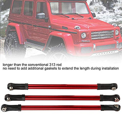 Aluminum Alloy Link Bars, 8Pcs Upgraded Durable for 313mm Wheelbase RC Crawler, 1/10 Scale Off-Road Vehicle Parts for Hobbyists Trail Riding and Rock Crawling Enthusiasts