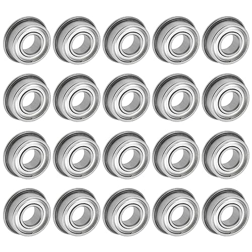 uxcell F686ZZ Flanged Ball Bearing 6x13x5mm Double Shielded Chrome Steel Flange Bearings, 20pcs - size: 6x13x5mm