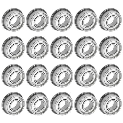uxcell F686ZZ Flanged Ball Bearing 6x13x5mm Double Shielded Chrome Steel Flange Bearings, 20pcs - size: 6x13x5mm