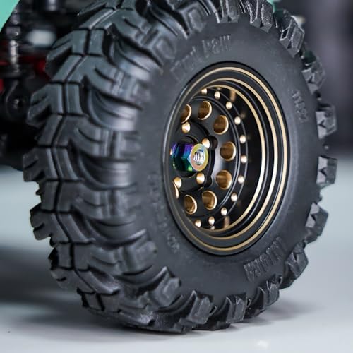 INJORA Rainbow Stainless Steel Wheel Hex Hub +5mm Extenders for 1/24 SCX24