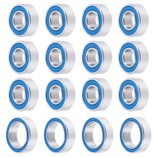 16pcs Steel Rubber Sealed Bearing Kit for Tamiya TT-02B Plasma EdgeII | Neo Scorcher 4wd Buggy Dual Ridge RC Car Upgrade