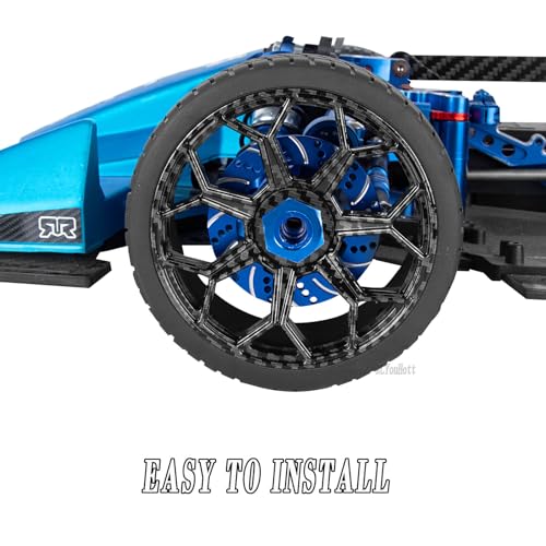 RC Wheels Tires for 1/8 Typhon 6S BLX,1/7 Infraction 6S BLX,Limitless,RC Highway Tires Wheels Soft Tires Truck Tire Highway Tires,Carbon Fibre - color: Carbon Fibre - (Rc Wheels Tires)