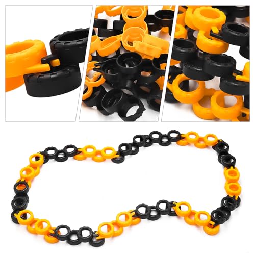 120 Pieces RC Car Racing Track Drift Runway Drift Field Fence with 30PCS Road Cones for 1/14 1/16 1/18 1/24 1/28 1/30 1/43 Mini RC Car (Black & Yellow, 150PCS) - color: Black & Yellow, 150pcs