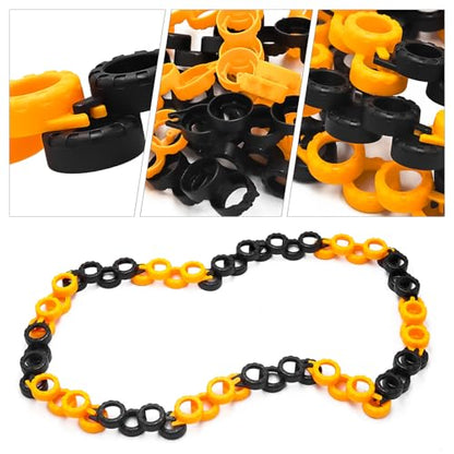 120 Pieces RC Car Racing Track Drift Runway Drift Field Fence with 30PCS Road Cones for 1/14 1/16 1/18 1/24 1/28 1/30 1/43 Mini RC Car (Black & Yellow, 150PCS) - color: Black & Yellow, 150pcs
