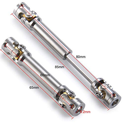 RC-Hub 1Pcs RC Driveshafts Metal Drive Shaft 45-50/47-57/55-67/60-80mm for 1:14 Tamiya Trailer Tractor Truck RC Crawler Car (60-80mm) - size: 60-80mm