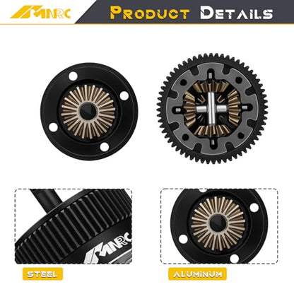 Alloy Transmission Differential Diff Gear Kit 2380 for 1/10 Slash Stampede Rustler Bandit F-150 Raptor 2WD Series Upgrade Part Black - color: Black