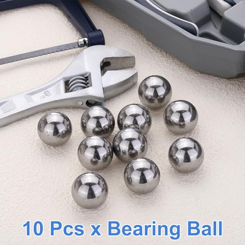 uxcell 10Pcs 23mm Bearing Balls, Solid Carbon Steel G1000 Precision Balls for Bearings Bicycles Casters Automotive Part and DIY (Mirror Polished) - size: 23mm