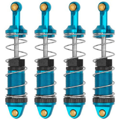 4Pack ShareGoo RC Car Shock Absorbers Metal Shocks Damper Compatible with MJX Hyper Go 16207 16208 16209 16210 H16BM H16GT H16DR 1/16 RC Car Upgrades Part (Blue) - color: Blue