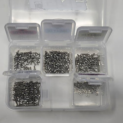 LGRP® Little Guy Racing Parts Refuel Hex Head Bolt & Nut Hardware Kit 1.4mm (Silver) for SCX24 1/24 Scale RC Car Truck 4mm 5mm 8mm 10mm Screws & 1.4 Non Locking Nuts 300 Piece Total LGRFH003