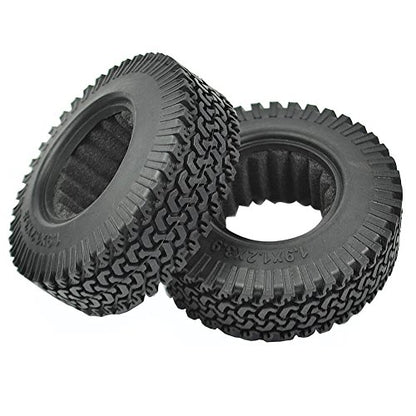 100mm 1/10 Scale Rubber Tires for 1:10 RC Climbing Rock Crawler 1.9 Inch Wheels | Rubber Tire with Foam Insert for TRX-4, SCX10, Gen8, Available in 96mm-120mm sizes
