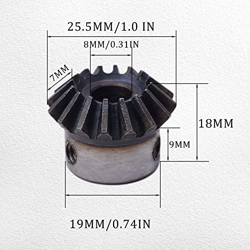 2Pcs Bevel Gear Tapered Bevel Pinion Gear Bevel Gears 1.5 Module for Hardware Mechanical Rotation (16T 8mm Hole) - size: 16T 8mm Hole