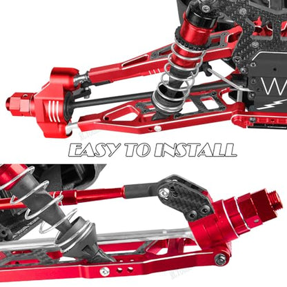 RC Upgrades Part Front Knuckles Steering Blocks&Rear Hub Stub Axle Carriers for 1/8 Kraton (Also for V4&V5)/Notorious/Outcast 6S 4WD BLX,Steering Hops Up,Replaces #AR330505#AR330404,Red - color: Red - (Upgrades)