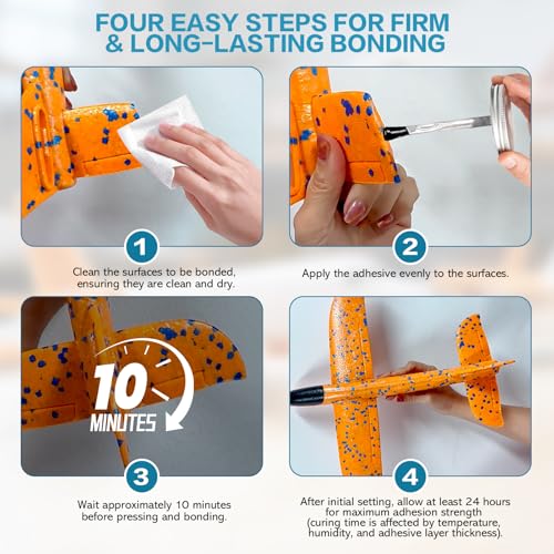 4 oz Foam Glue, Foam Glue Adhesive, Styrofoam Glue Adhesive, Super Strong Adhesion, Quick-Drying and Transparent, Specially Designed for foams Materials, Suitable for foams and Other Materials