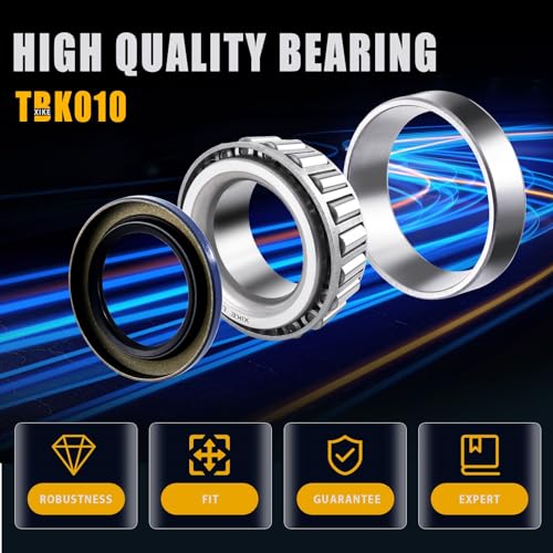 XiKe Trailer Bearings 25580/25520 & 02475/02420 for 8,000 lb Axles, 2 Sets | Boat Traiker Hub Kit Includes 21333TB/10-10 Seal, 22333TB/ 10-36 Seal - size: 25580/20 ＆ 02475/20 + Seal ID 2.125'' ＆ 2.250'', style: Pack 2 Set