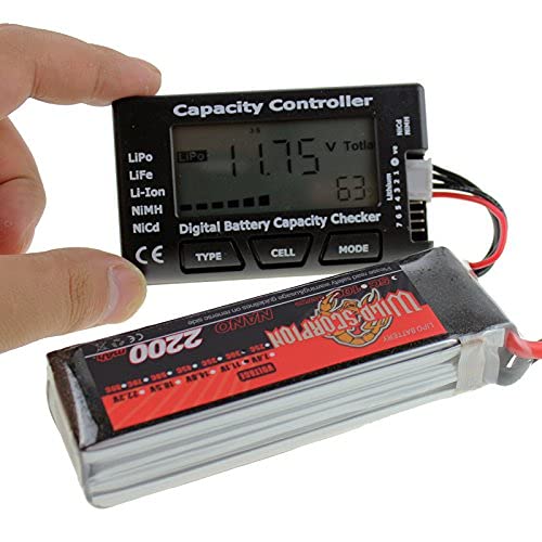 SoloGood RC Digital Battery Capacity Checker Tester Cellmeter 7 RC Battery Voltage Tester for LiPo/Li-ion/Nicd/NiMH Cell Meter Battery Checker Tester