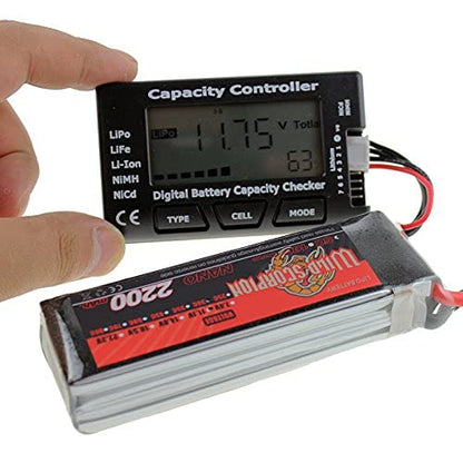 SoloGood RC Digital Battery Capacity Checker Tester Cellmeter 7 RC Battery Voltage Tester for LiPo/Li-ion/Nicd/NiMH Cell Meter Battery Checker Tester