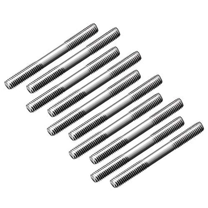 uxcell M3x30mm Pushrod Connector Stainless Steel Rod Linkage,for RC Boat,Car,Airplane,Helicopter,10pcs - size: M3x30mm