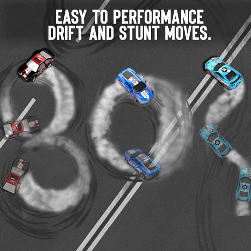 RACENT 1:24 Scale RC Drift Car, 10MPH 4WD Remote Control Car with LED Light, Racing and Drifting Wheels, 2 Rechargeable Batteries, Perfect Toy for Boys, Girls, Kids (Blue) - color: Blue, size: 1:24 Scale