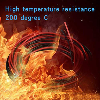 BNTECHGO 28 AWG Silicone Wire Red Black 10ft Stranded Tinned Copper Wire | Flexible 28 AWG Stranded Wire Silicone Rubber Insulation For RC Models, Drone, Robot, LED Lighting Systems, 3D Printer, DIY - color: 28 gauge red and black, size: 28 gauge silicone