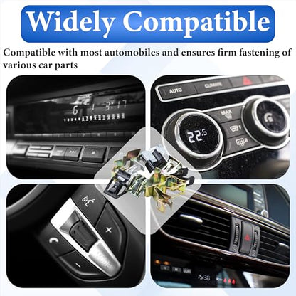 240 PCS 12 Sizes Auto Car U-Clips, Metal Trim Clips, Trim Moulding Clip Kit | Automotive Trim Moulding Fastener Clips, Universal Metal Dash Retainer Clips Replacement for Most Cars
